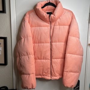 Collection B Juniors' Cropped Corduroy Puffer Coat